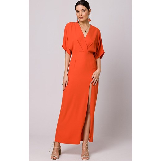 Sukienka maxi w kolorze pomarańczowym K163, Kolor pomarańczowy, Rozmiar L, makover ze sklepu Primodo w kategorii Sukienki - zdjęcie 156243007
