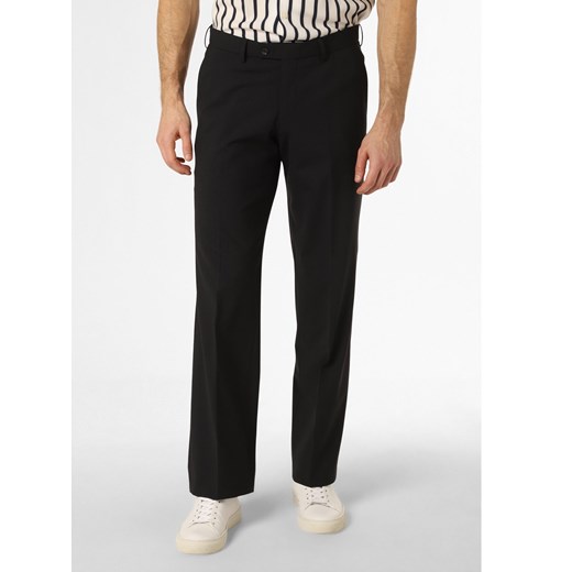 Finshley & Harding London Męskie spodnie od garnituru modułowego Mężczyźni Slim Fit granatowy jednolity ze sklepu vangraaf w kategorii Spodnie męskie - zdjęcie 156254516