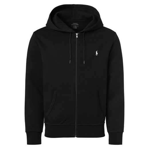 Polo Ralph Lauren Męska kurtka z kapturem Mężczyźni Bawełna czarny jednolity ze sklepu vangraaf w kategorii Kurtki męskie - zdjęcie 156258396