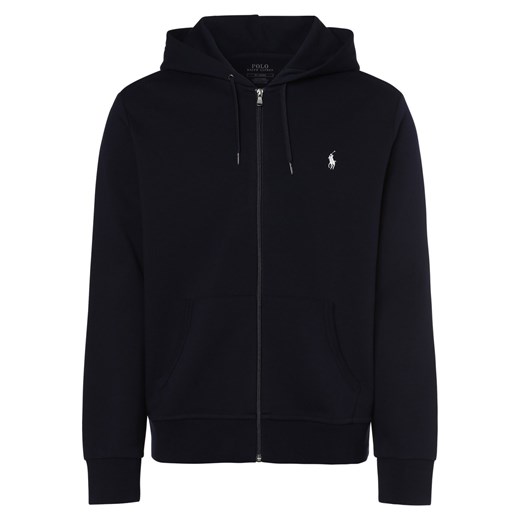 Polo Ralph Lauren Męska kurtka z kapturem Mężczyźni Bawełna granatowy jednolity ze sklepu vangraaf w kategorii Bluzy męskie - zdjęcie 156258397