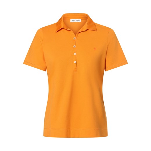 Marc O'Polo Damska koszulka polo Kobiety Bawełna pomarańczowy jednolity ze sklepu vangraaf w kategorii Bluzki damskie - zdjęcie 156258635