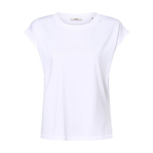 Esprit Casual T-shirt damski Kobiety Bawełna biały jednolity XXL vangraaf