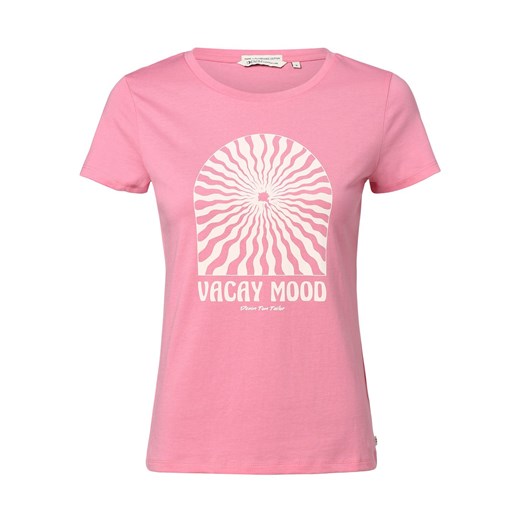 Tom Tailor Denim T-shirt damski Kobiety Bawełna wyrazisty róż nadruk ze sklepu vangraaf w kategorii Bluzki damskie - zdjęcie 156258679