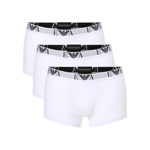 Emporio Armani Obcisłe bokserki pakowane po 3 szt. Mężczyźni Bawełna biały jednolity ze sklepu vangraaf w kategorii Majtki męskie - zdjęcie 156258758