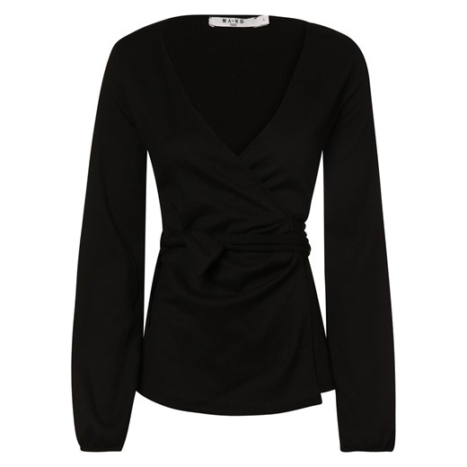 NA-KD Bluzka damska Kobiety Sztuczne włókno czarny jednolity ze sklepu vangraaf w kategorii Bluzki damskie - zdjęcie 156258779