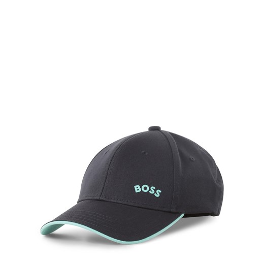 BOSS Green Męska czapka z daszkiem Mężczyźni Bawełna granatowy jednolity ONE SIZE vangraaf