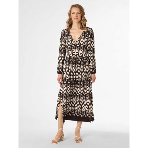 Oui Sukienka damska Kobiety Sztuczne włókno czekoladowy wzorzysty ze sklepu vangraaf w kategorii Sukienki - zdjęcie 156259128