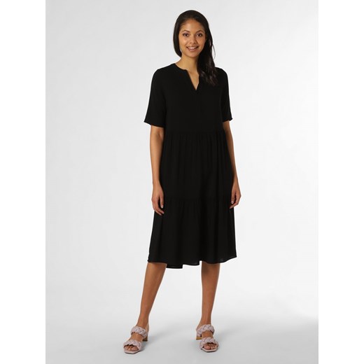 soyaconcept® Sukienka damska Kobiety wiskoza czarny jednolity ze sklepu vangraaf w kategorii Sukienki - zdjęcie 156259205