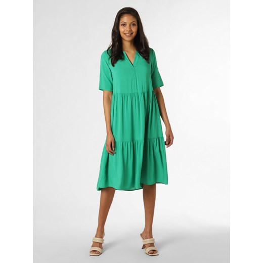 soyaconcept® Sukienka damska Kobiety wiskoza zielony jednolity ze sklepu vangraaf w kategorii Sukienki - zdjęcie 156259206