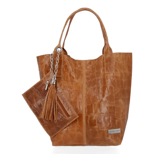 Włoskie Torebki Skórzane Shopper Bag renomowanej firmy Vittoria Gotti Ruda Vittoria Gotti torbs.pl wyprzedaż