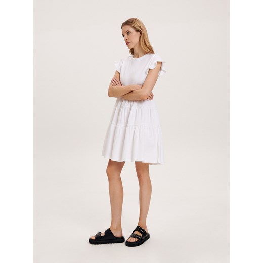 Sukienka biała Reserved casual mini 