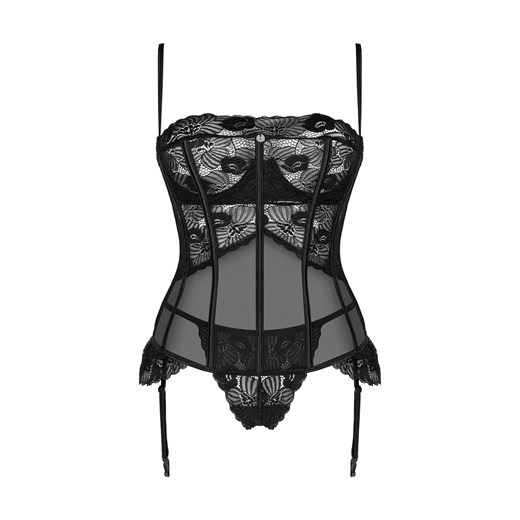 Gorset sexy Obsessive Serena Love corset czarny Obsessive XL/2XL kontri.pl