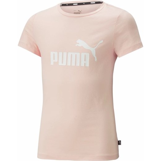 Koszulka dziewczęca Essentials Logo Tee Puma ze sklepu SPORT-SHOP.pl w kategorii Bluzki dziewczęce - zdjęcie 156281549