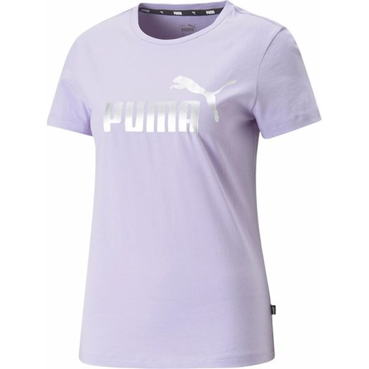 Koszulka damska ESS+ Metallic Logo Tee Puma ze sklepu SPORT-SHOP.pl w kategorii Bluzki damskie - zdjęcie 156281805