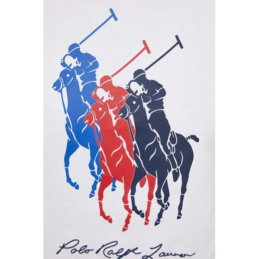 Polo Ralph Lauren t-shirt bawełniany kolor biały z nadrukiem Polo Ralph Lauren S ANSWEAR.com