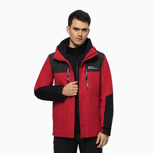 Kurtka przeciwdeszczowa męska Jack Wolfskin Jasper czerwona 1115261_2206_002 Jack Wolfskin M promocja sportano.pl