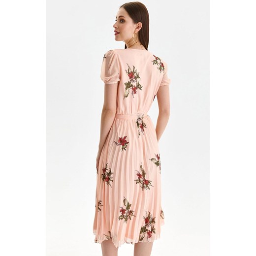 Sukienka damska w kolorze jasnego różu z motywem kwiatowym SSU4293, Kolor jasny Top Secret 42 Primodo