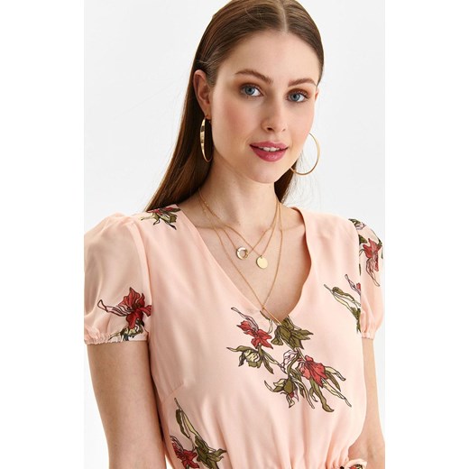 Sukienka damska w kolorze jasnego różu z motywem kwiatowym SSU4293, Kolor jasny Top Secret 38 Primodo