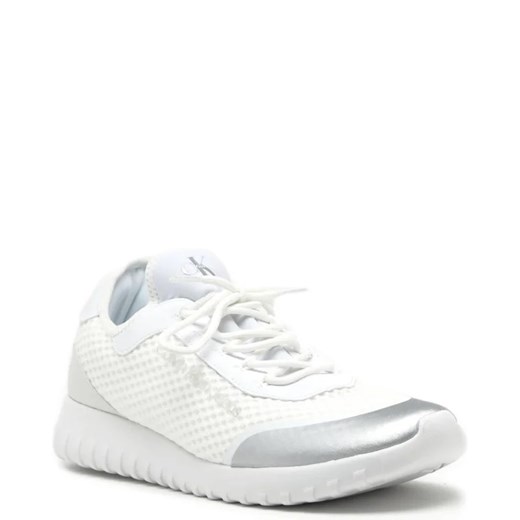 Białe buty sportowe męskie Calvin Klein z tworzywa sztucznego 