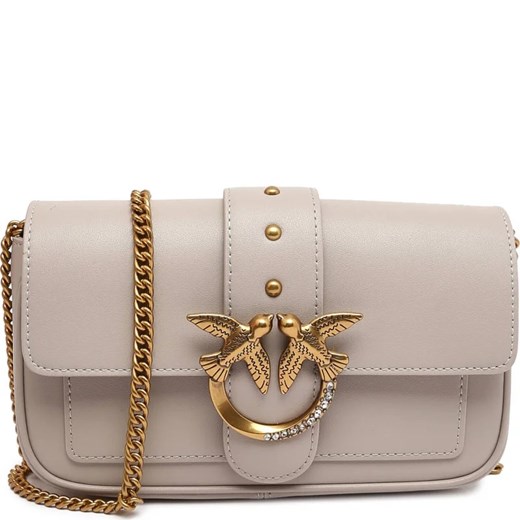 Pinko Skórzana torebka na ramię LOVE ONE POCKET JEWEL Pinko Uniwersalny Gomez Fashion Store
