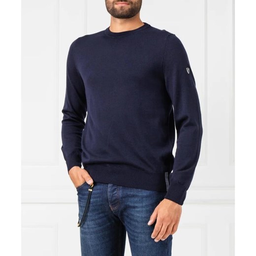 EA7 Wełniany sweter | Regular Fit XXL wyprzedaż Gomez Fashion Store