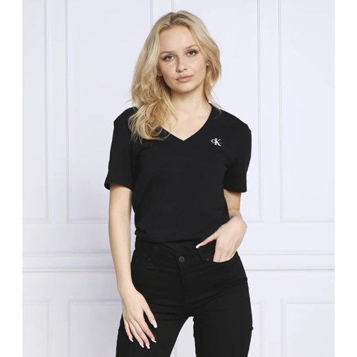 CALVIN KLEIN JEANS T-shirt MICRO MONOLOGO | Slim Fit L promocyjna cena Gomez Fashion Store