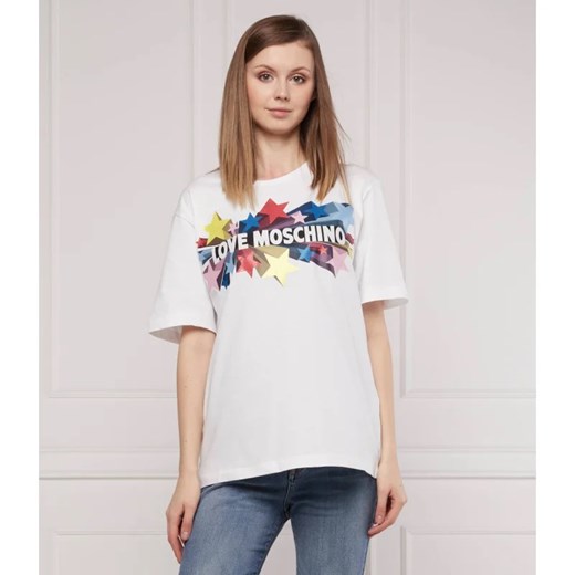 Love Moschino T-shirt | Loose fit Love Moschino 34 okazyjna cena Gomez Fashion Store