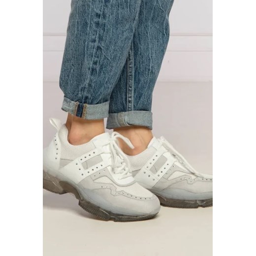 Buty sportowe damskie Twinset sneakersy białe płaskie tkaninowe wiązane 