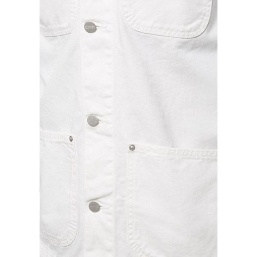 Carhartt MICHIGAN DICKENS Kurtka jeansowa white rinsed zalando bialy bez wzorów/nadruków