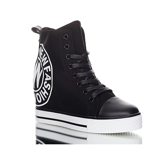 Sneakersy Crazy Seventeen Black ekstraszpilki-pl czarny abstrakcyjne wzory