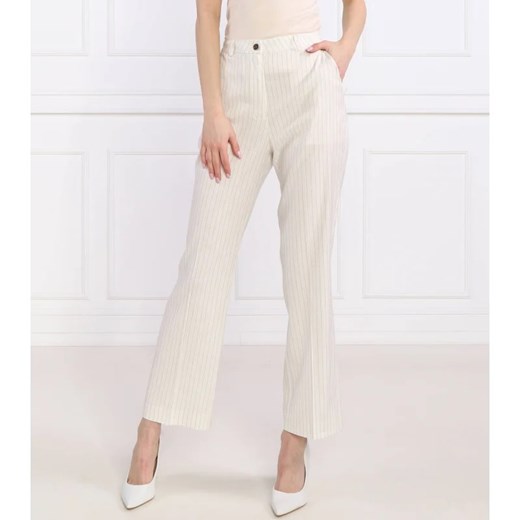 GUESS JEANS Lniane spodnie chino ZOE CHINO | Regular Fit ze sklepu Gomez Fashion Store w kategorii Spodnie damskie - zdjęcie 156671758