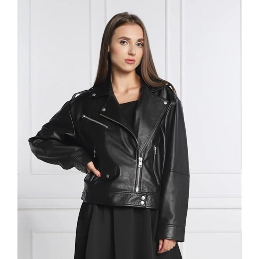 CALVIN KLEIN JEANS Skórzana ramoneska | Relaxed fit M Gomez Fashion Store wyprzedaż
