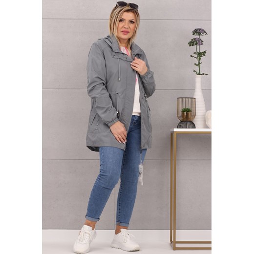 Kurtka parka wiosenno-letnia szara - 48 Femimoda 48 femimoda.pl