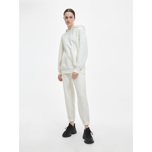 Reserved - Spodnie z dresowej dzianiny - Kremowy Reserved XL okazja Reserved