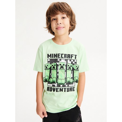 Reserved - T-shirt oversize Minecraft - Zielony Reserved 164 (13 lat) Reserved