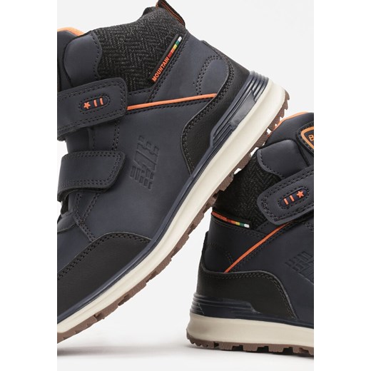 Granatowo-Pomarańczowe Botki Shirinnell 32 okazja born2be.pl