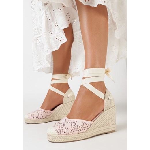 Różowe Sandały Danadise ze sklepu born2be.pl w kategorii Espadryle damskie - zdjęcie 156734308