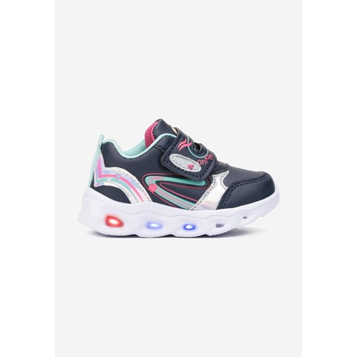 Granatowo-Miętowe Buty Sportowe LED Myrarpia ze sklepu born2be.pl w kategorii Buty sportowe dziecięce - zdjęcie 156735515