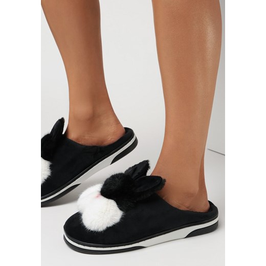 Czarne Kapcie Chlorythia 38-39 okazja born2be.pl