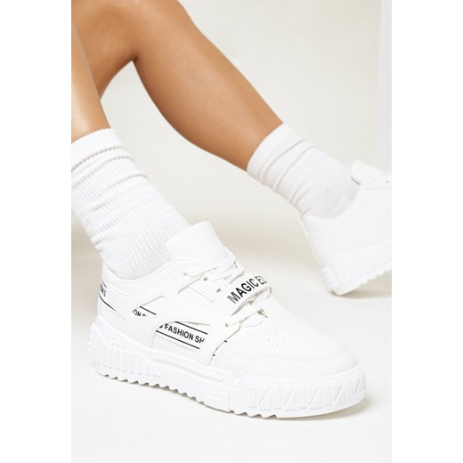 Buty sportowe damskie Born2be sneakersy białe płaskie 