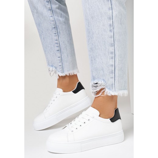 Biało-Czarne Sneakersy Iolusa ze sklepu born2be.pl w kategorii Buty sportowe damskie - zdjęcie 156741677