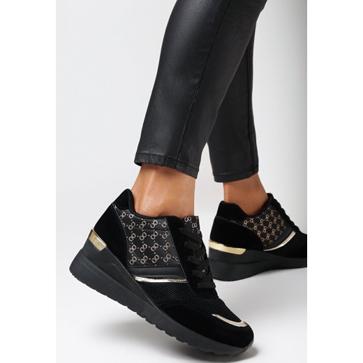Czarne Sneakersy Galises ze sklepu born2be.pl w kategorii Buty sportowe damskie - zdjęcie 156744918