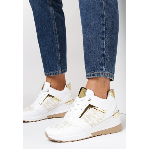 Białe Sneakersy Kasaris ze sklepu born2be.pl w kategorii Buty sportowe damskie - zdjęcie 156744948
