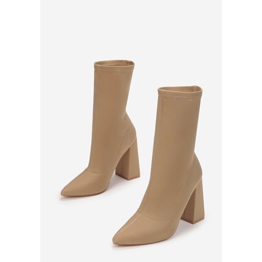 Ciemnobeżowe Botki Ompharis 40 promocyjna cena born2be.pl