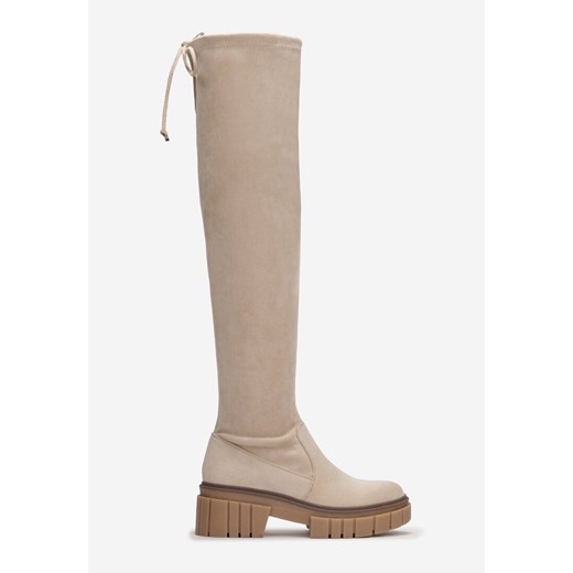 Beżowe Kozaki Hibaba 40 okazja born2be.pl