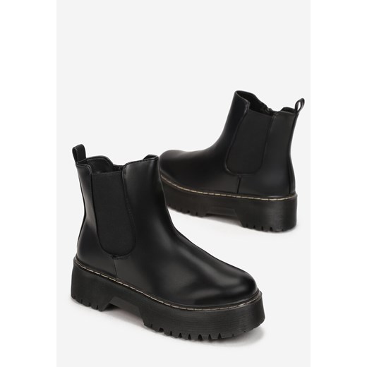 Botki Born2be płaskie jesienne z zamkiem 