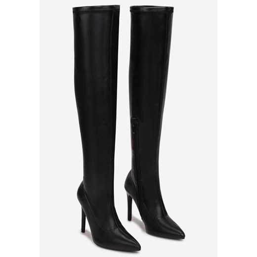 Kozaki damskie Born2be za kolano na zamek 