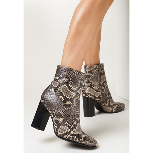 Botki Born2be eleganckie na zamek 