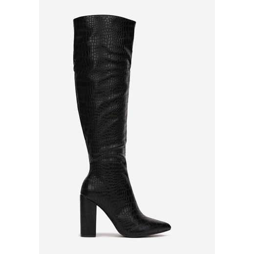 Kozaki damskie Born2be eleganckie z cholewką przed kolano