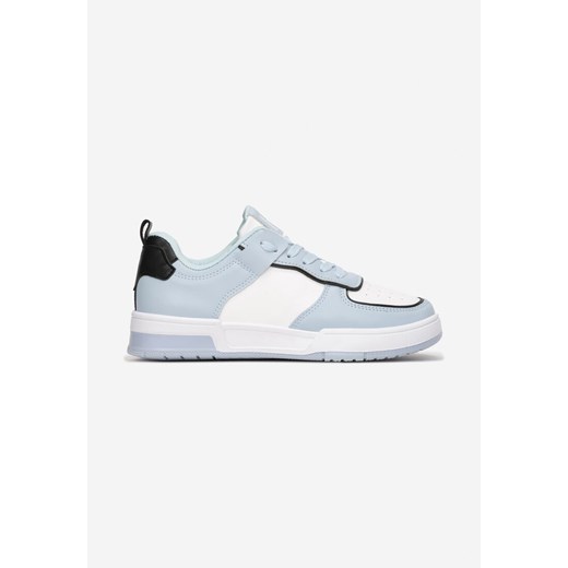 Niebieskie Sneakersy z Imitacji Skóry Zdobione Wstawkami Naini 40 wyprzedaż born2be.pl